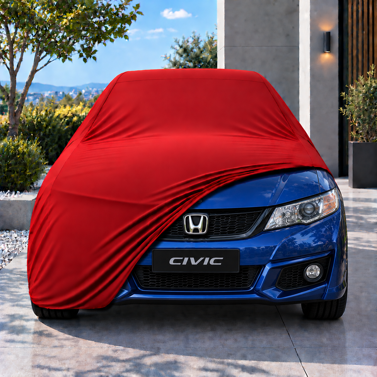 Honda Civic Hatchback (5 kapı) 2014-2016 Araba Brandası Yazlık Kumaş Oto Branda – Araca Özel Uyum