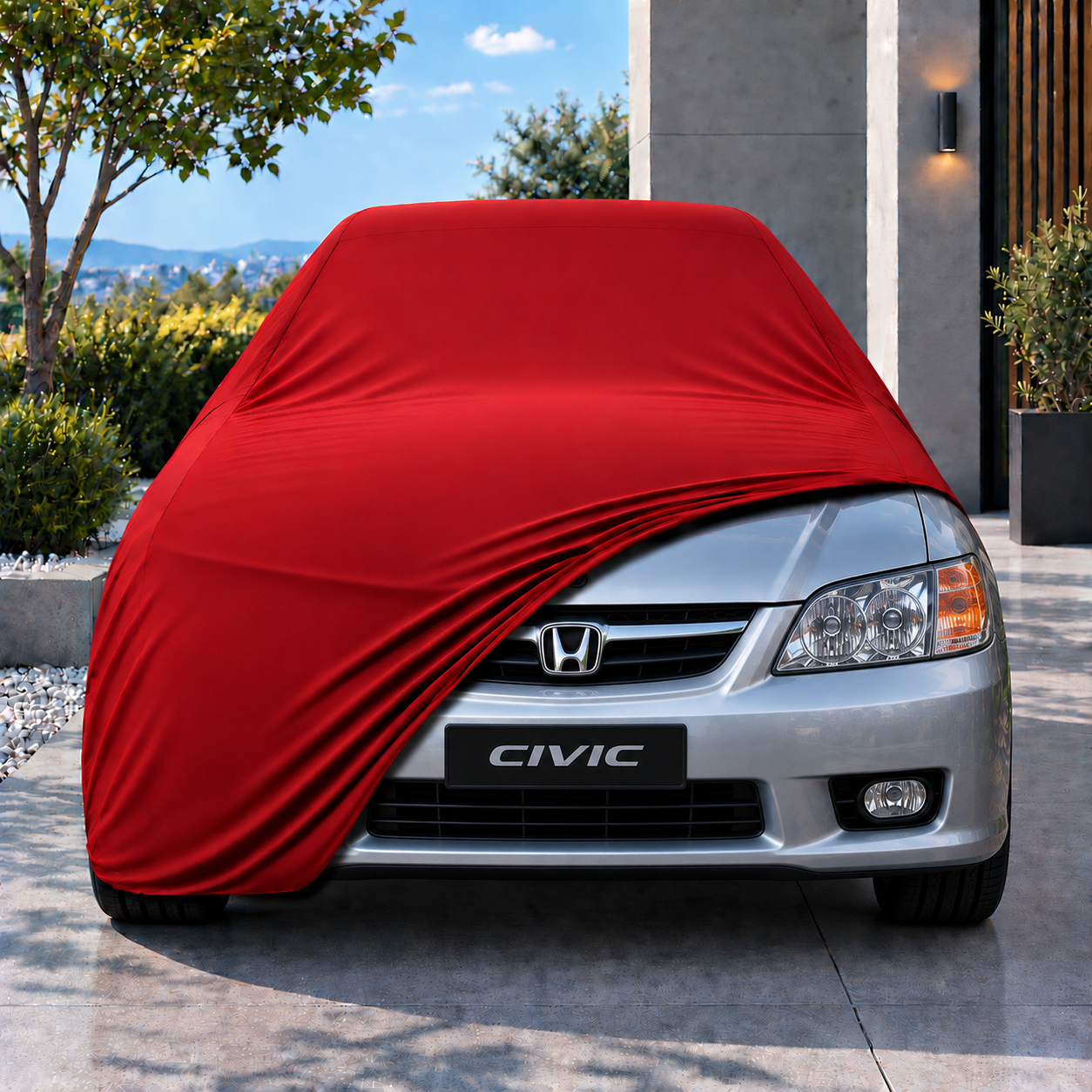 Honda Civic Hatchback (5 kapı) 2002-2005 Araba Brandası Yazlık Kumaş Oto Branda – Araca Özel Uyum