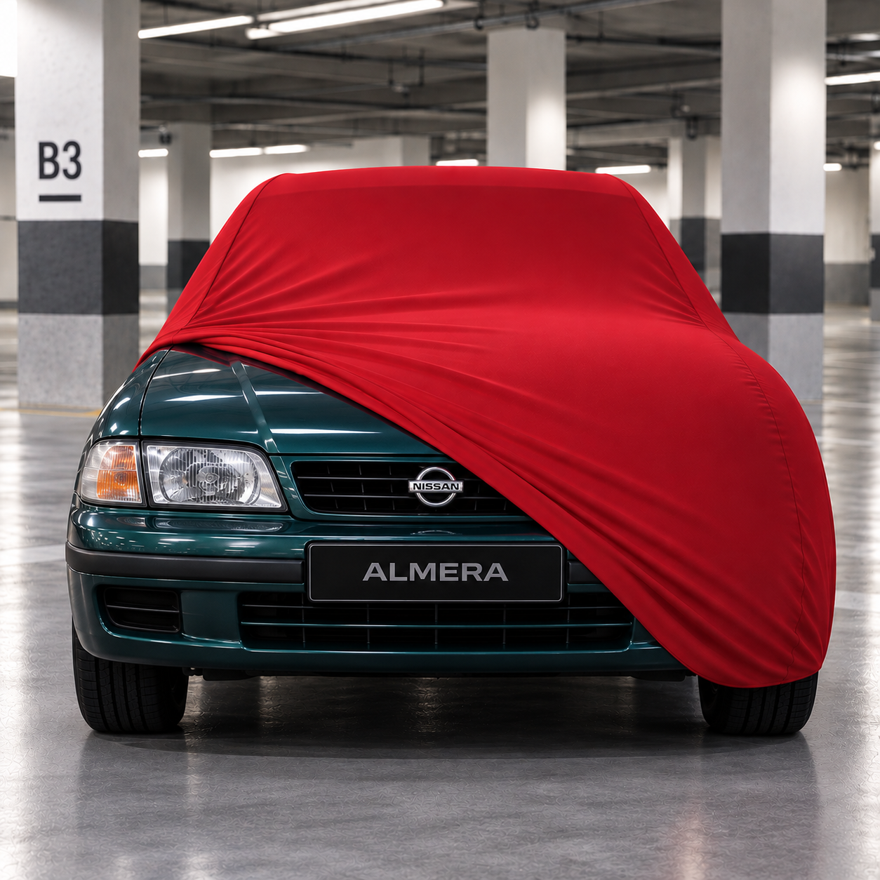 Nissan Almera Hatchback 1995-2000 Araba Brandası Yazlık Kumaş Oto Branda – Araca Özel Uyum