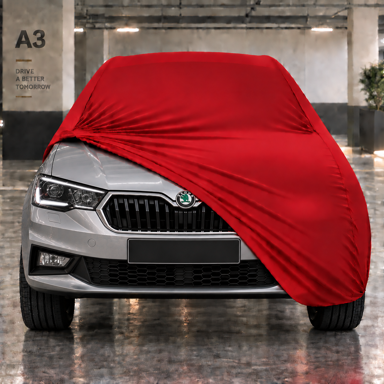 Skoda Fabia 2022-Günümüz Araba Brandası Yazlık Kumaş Oto Branda – Araca Özel Uyum