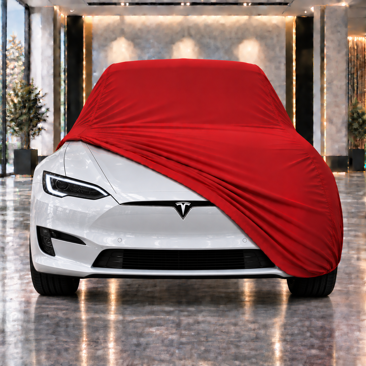 Tesla Model S 2021-Günümüz Araba Brandası Yazlık Kumaş Oto Branda – Araca Özel Uyum