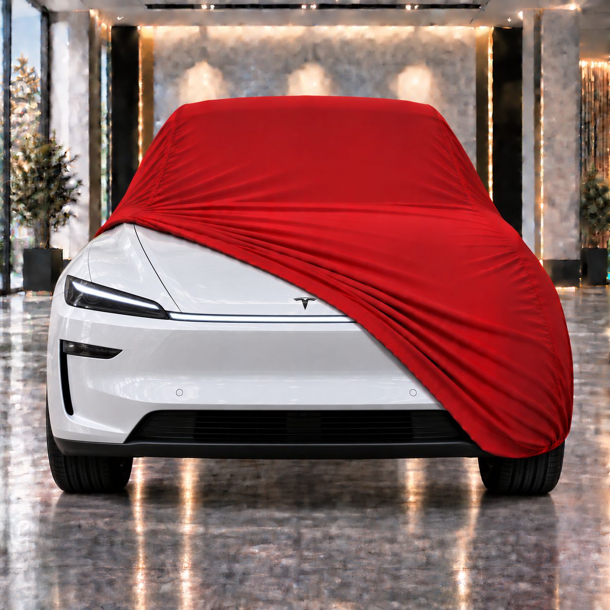 Tesla Model Y Juniper 2025-Günümüz Araba Brandası Yazlık Kumaş Oto Branda – Araca Özel Uyum