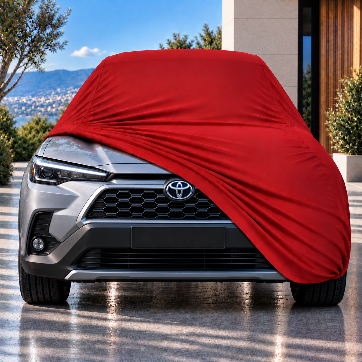 Toyota Corolla Cross 2025-Günümüz Araba Brandası Yazlık Kumaş Oto Branda – Araca Özel Uyum