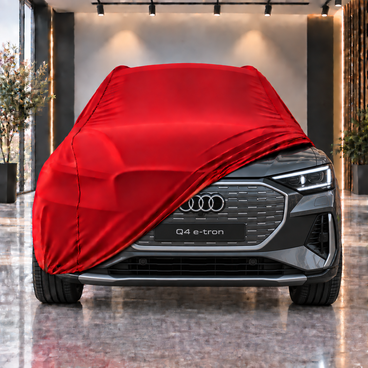 Audi Q4 e-tron 2024-Günümüz Araba Brandası Yazlık Kumaş Oto Branda – Araca Özel Uyum