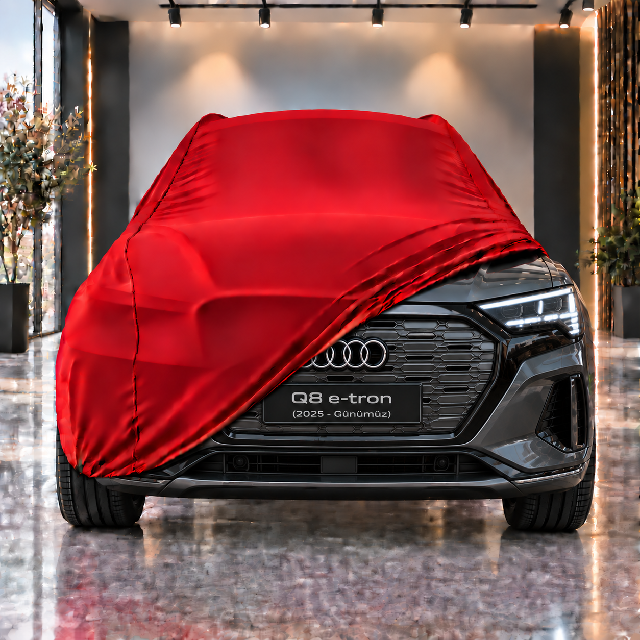 Audi Q8 e-tron 2025-Günümüz Araba Brandası Yazlık Kumaş Oto Branda – Araca Özel Uyum