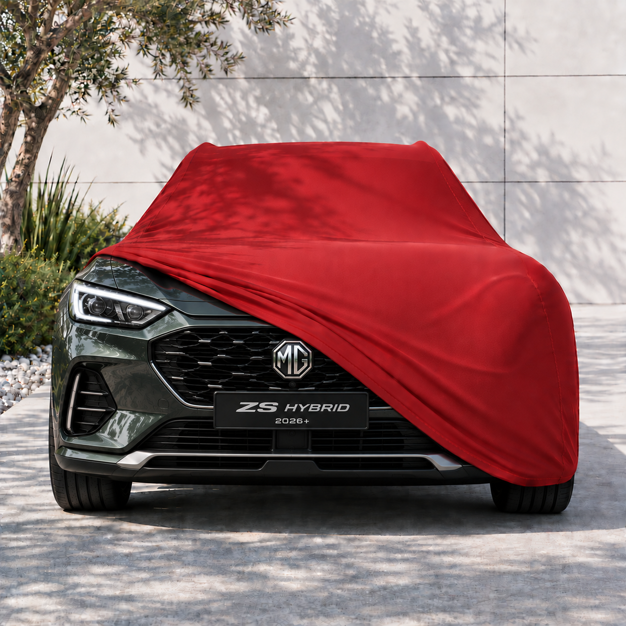 MG ZS Hybrid 2026-Günümüz Araba Brandası Yazlık Kumaş Oto Branda – Araca Özel Uyum