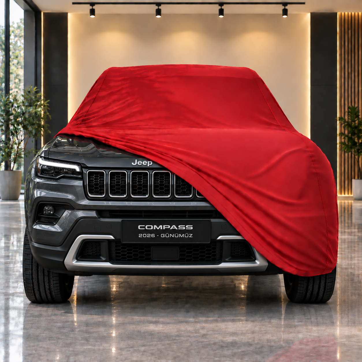 Jeep Compass 2026-Günümüz Araba Brandası Yazlık Kumaş Oto Branda – Araca Özel Uyum